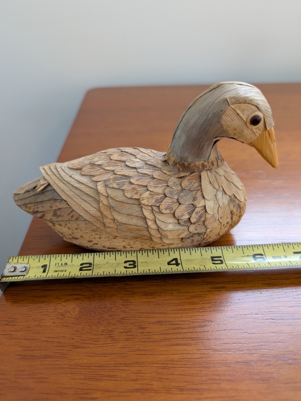 Vintage Handmade Corn Husk Duck Decoys in Natural Brown - Decorative Home Accent - Picture 4 of 16